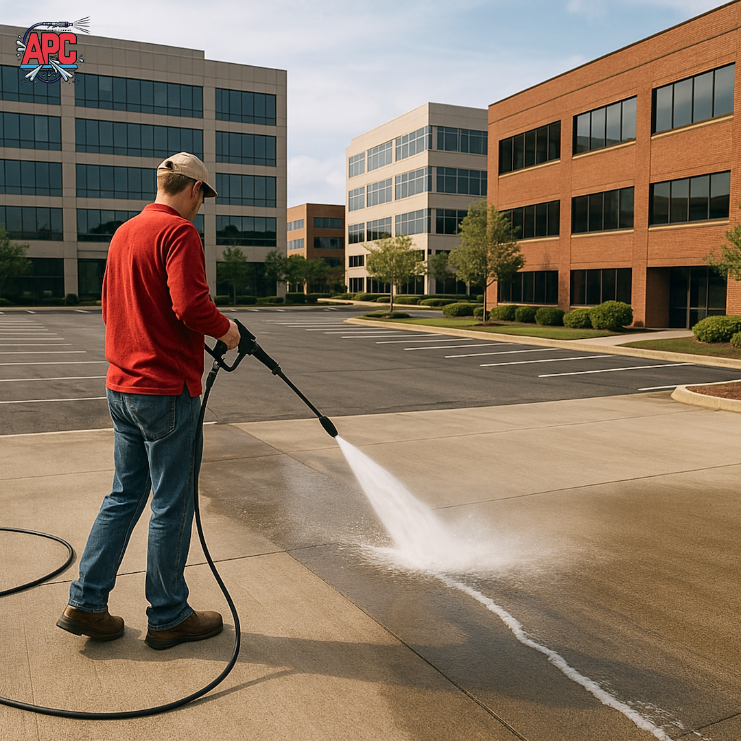 Advanced Power Cleaning: Office Parking Lot Pressure Washing for Commercial Properties in Richmond, VA