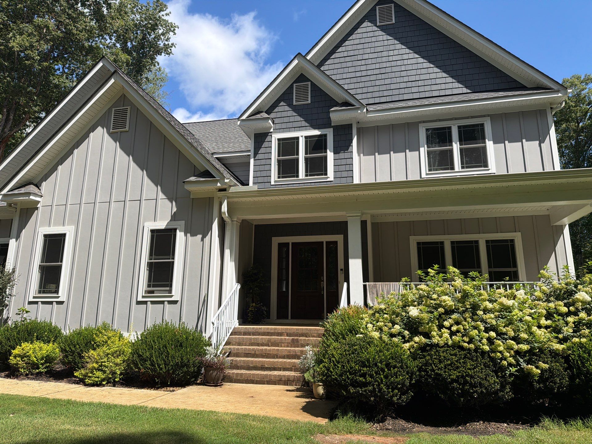 Advanced Power Cleaning Transforms a Doswell, VA Home with Professional Porch Cleaning, Front Walkway Cleaning, Deck Cleaning, and Screened-In Porch Cleaning
